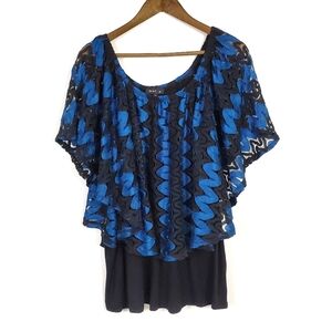 Love J Womens Lace Off The Shoulder Blouse‎ 3X